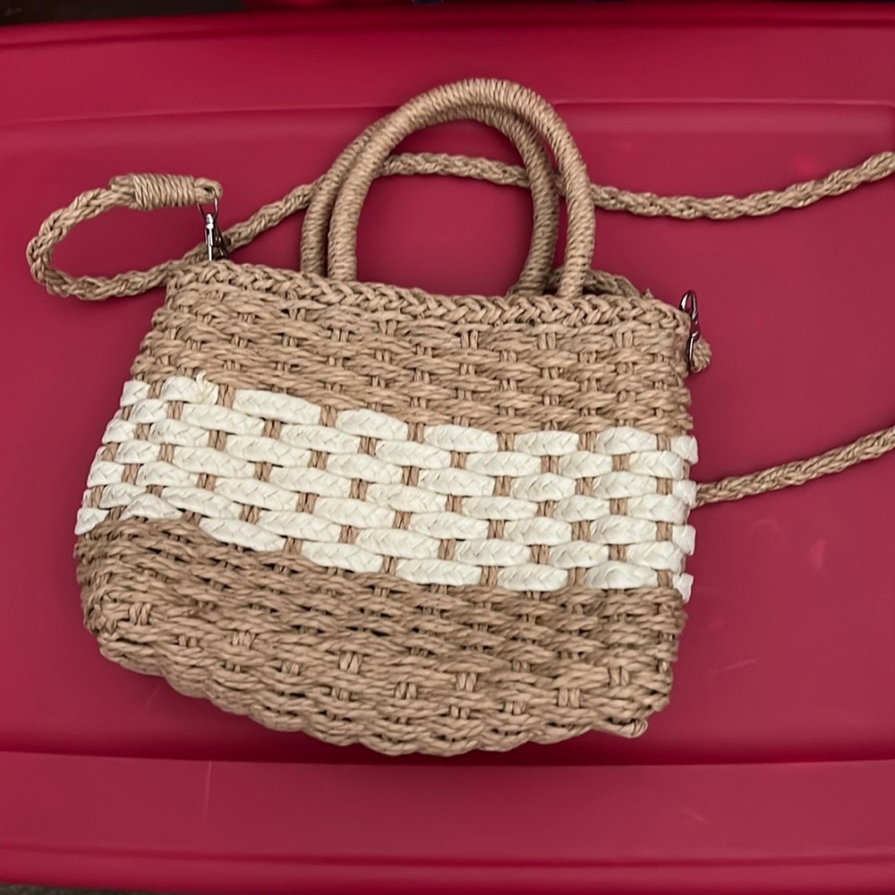 Cute very small wicker like bag or crossbody